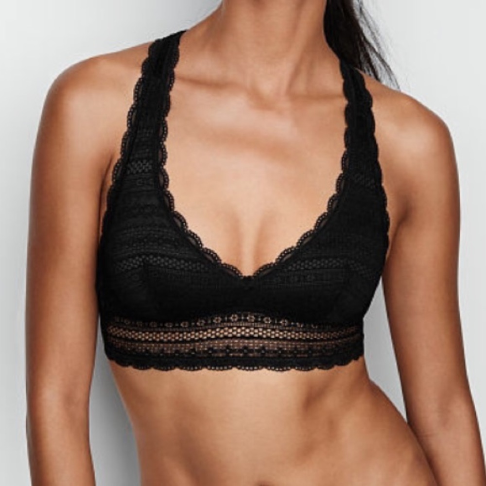 Black lace Victoria's Secret Bralette. Medium.