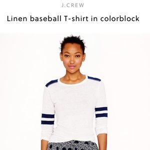 J. Crew linen baseball t-shirt *PRICE REDUCED*