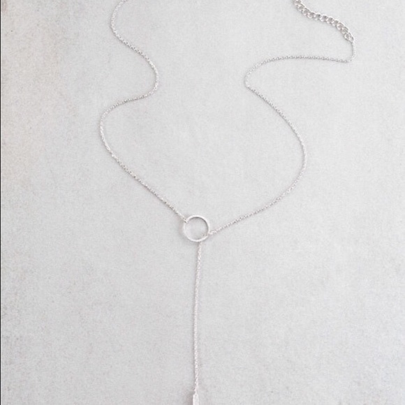 Cercle Lariat Necklace - Silver - Picture 2 of 2