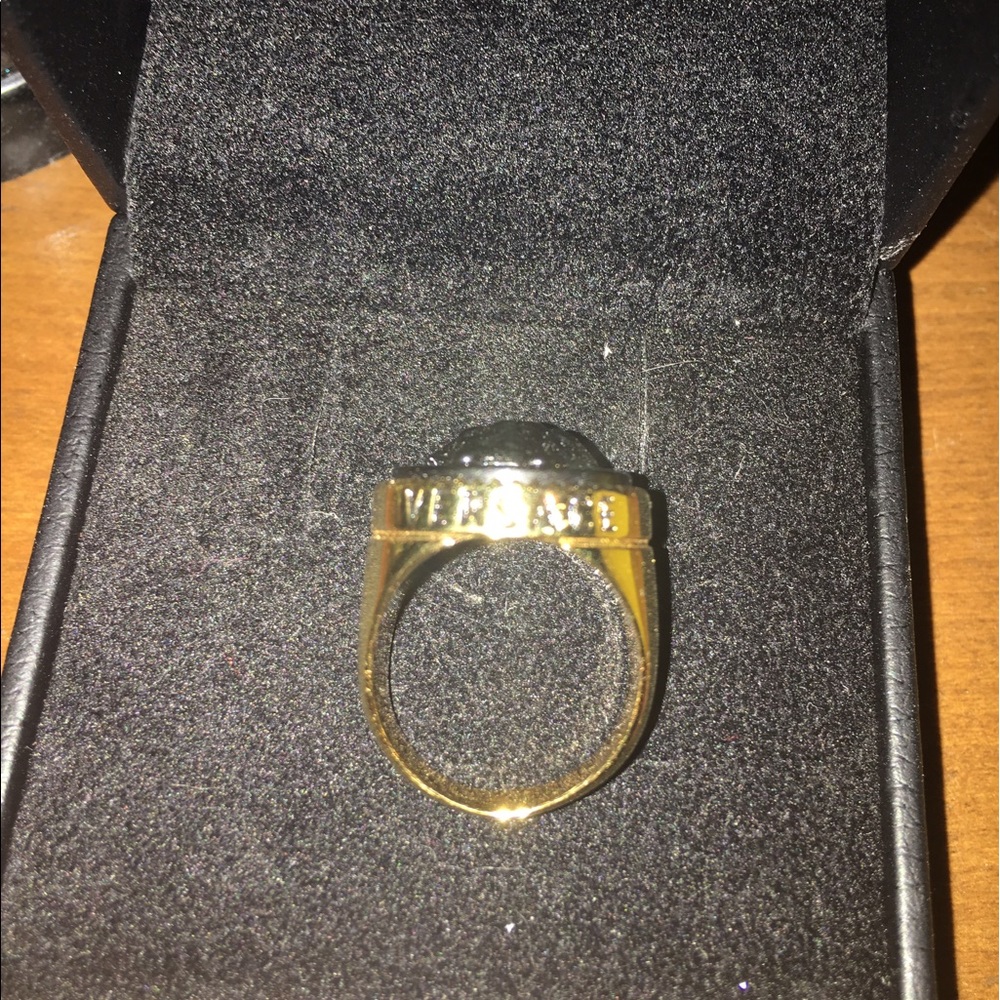 Men's Gold Versace Ring - Picture 2 of 4
