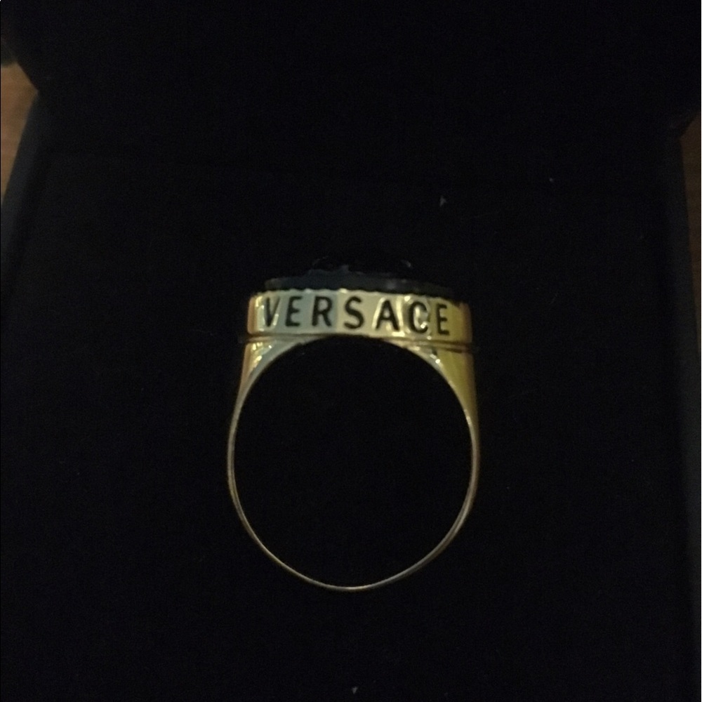 Men's Gold Versace Ring - Picture 3 of 4