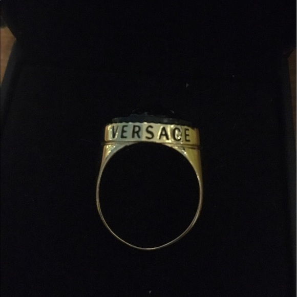 Men's Gold Versace Ring - Picture 3 of 4