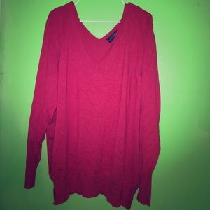 Red V Neck Sweater