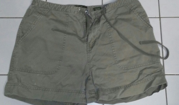 Olive green jean shorts - Picture 1 of 2
