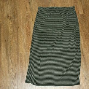 Striped pencil skirt