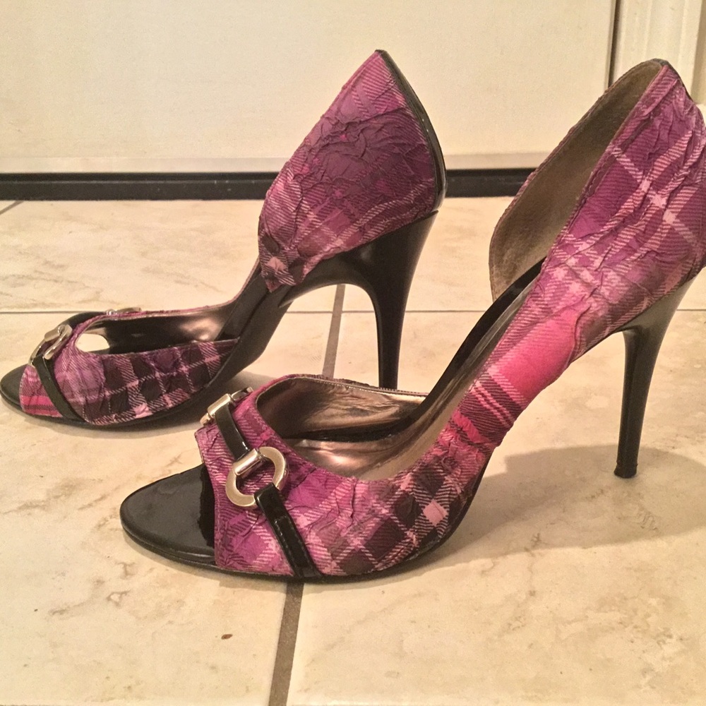 Purple Plaid Carlos Santana Heels