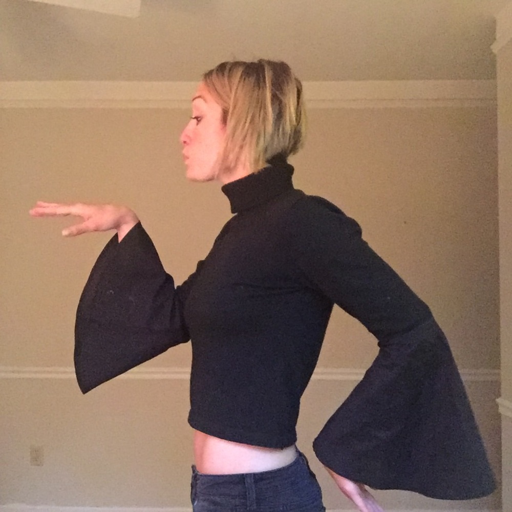 Bell-sleeve top
