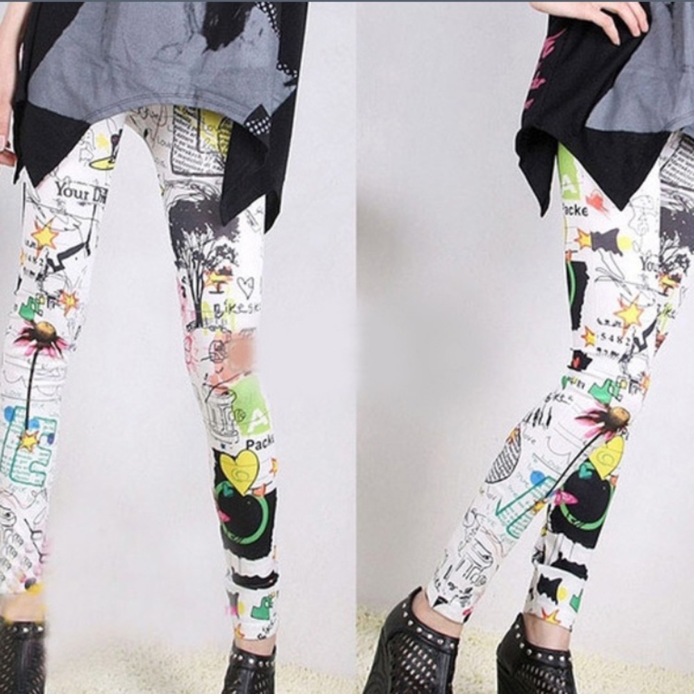 πHPπ Fun Graffiti Leggings - Picture 1 of 8
