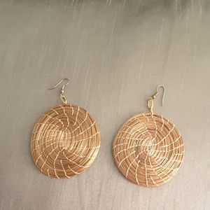 Cute straw earrings