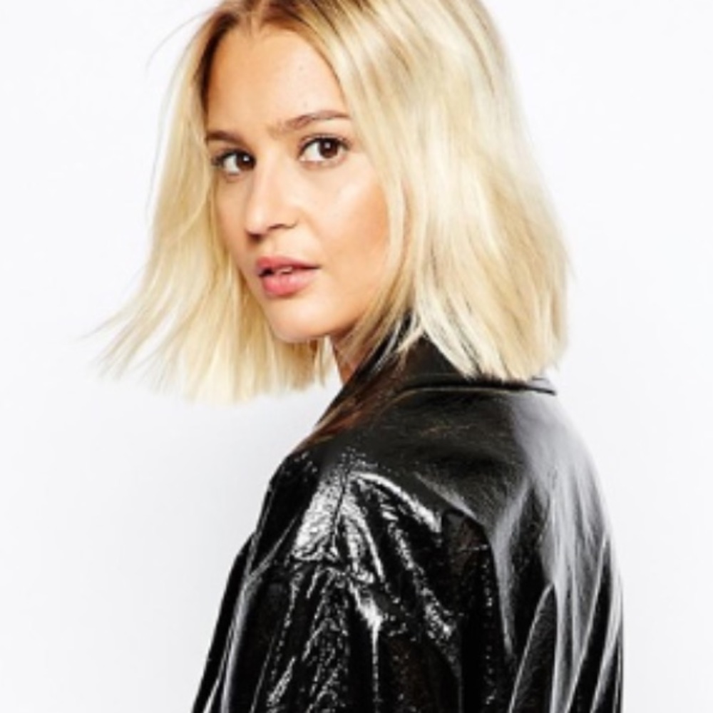 Mossimo shiny textured leather look Jacket