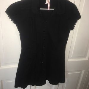 Embellished Black Shirt Dress