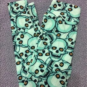 LULAROE skull leggings