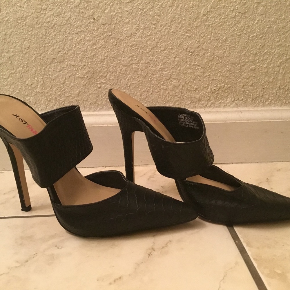 Snakeskin Slip In Stiletto