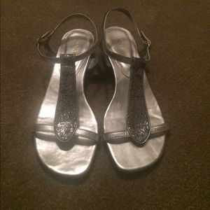 Laura Ashley Silver Sandals