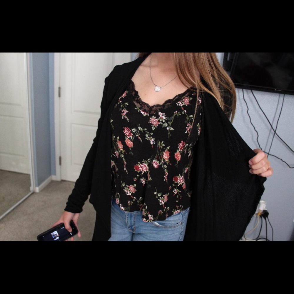 Black cardigan