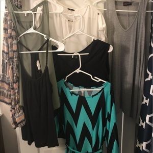 BUNDLE tanks shirts dresses and goucho pants