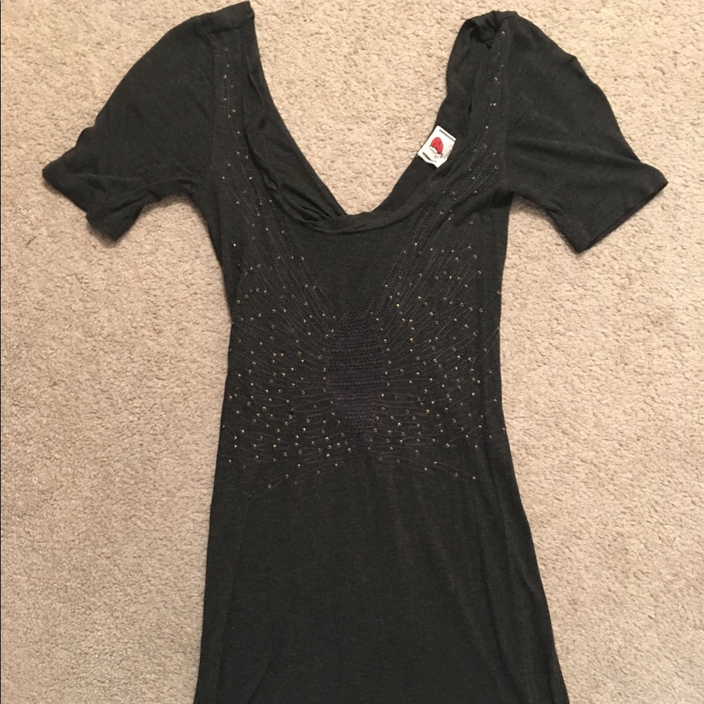 Free people long tunic/dress. Grey in color