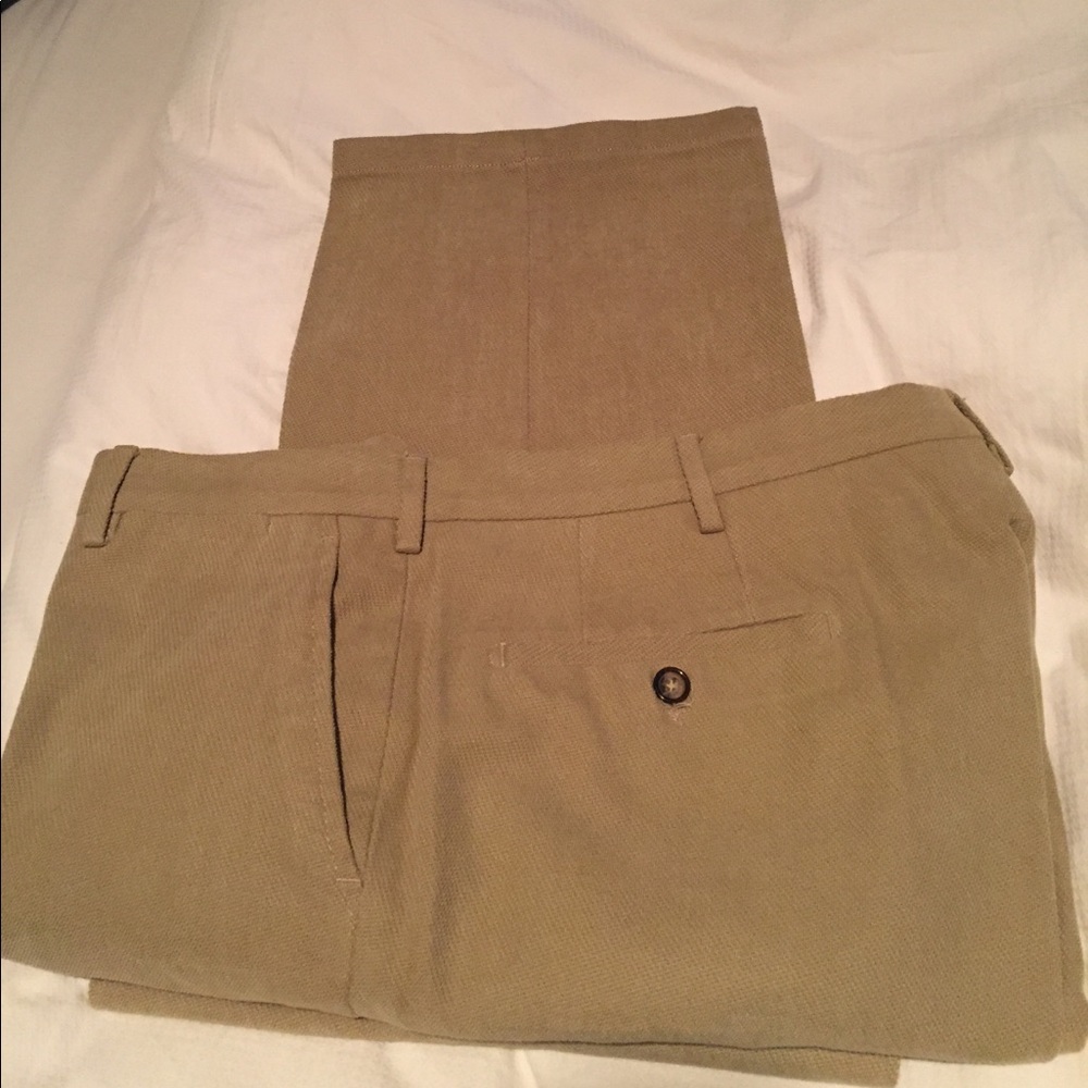 MARIO CALVO - Tan Cotton Trousers