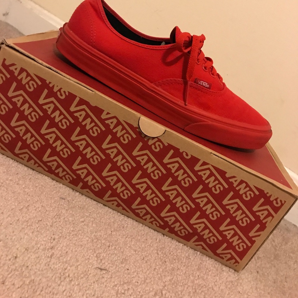 Monochromatic Red Vans