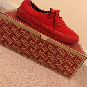 Monochromatic Red Vans
