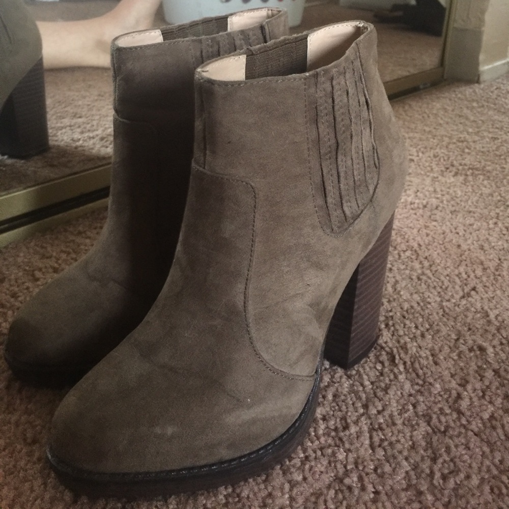 Zara taupe booties