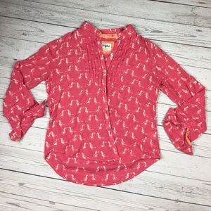 Anthropologie Holding Horses Mock Neck Button Up Anthropologie Holding Horses Mock Neck Button Up