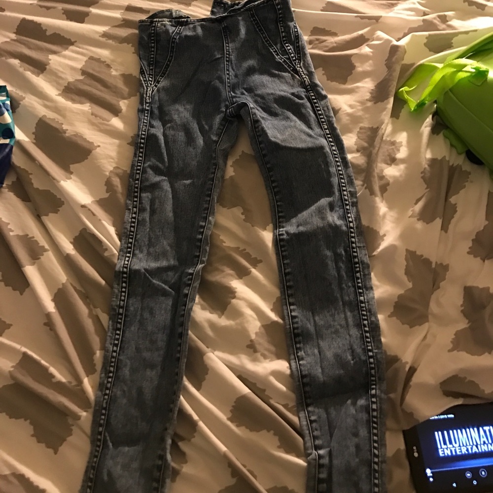 H&M Highwaist Acid Denim Jeans