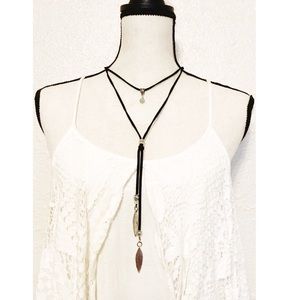 Double Layered Suede Necklace