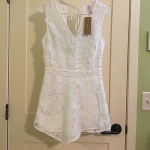 Small white lace romper