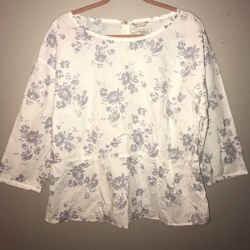 NWT Gap Cotton Peplum Top