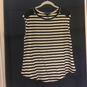 Black and White Mod Stripe Tank