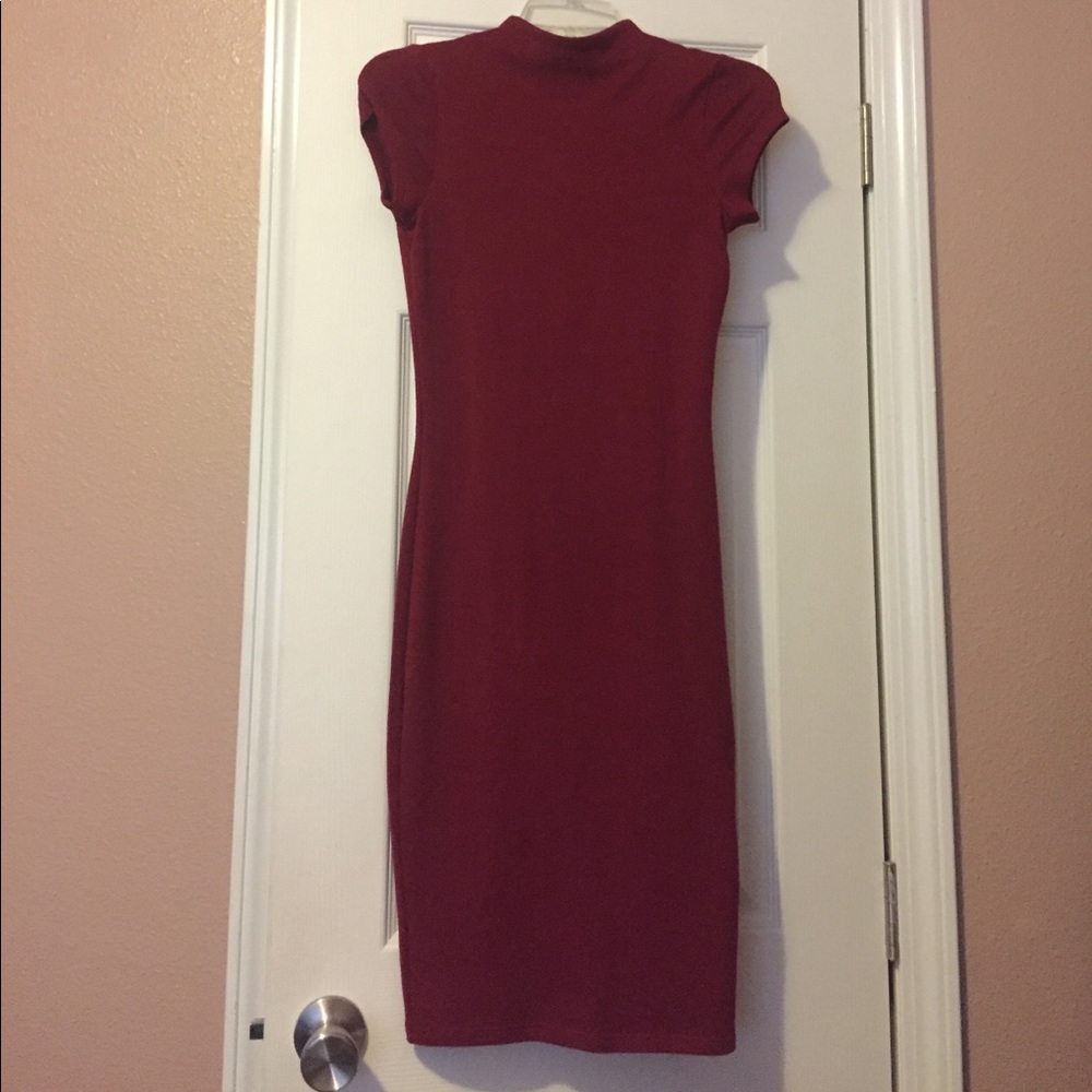 A sexy fitting red dress