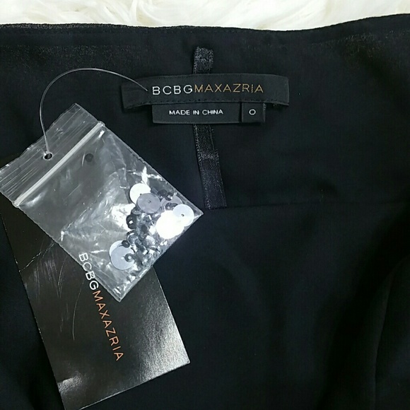 NWT! BCBGMaxAzria beaded sequin halter dress - Picture 7 of 9