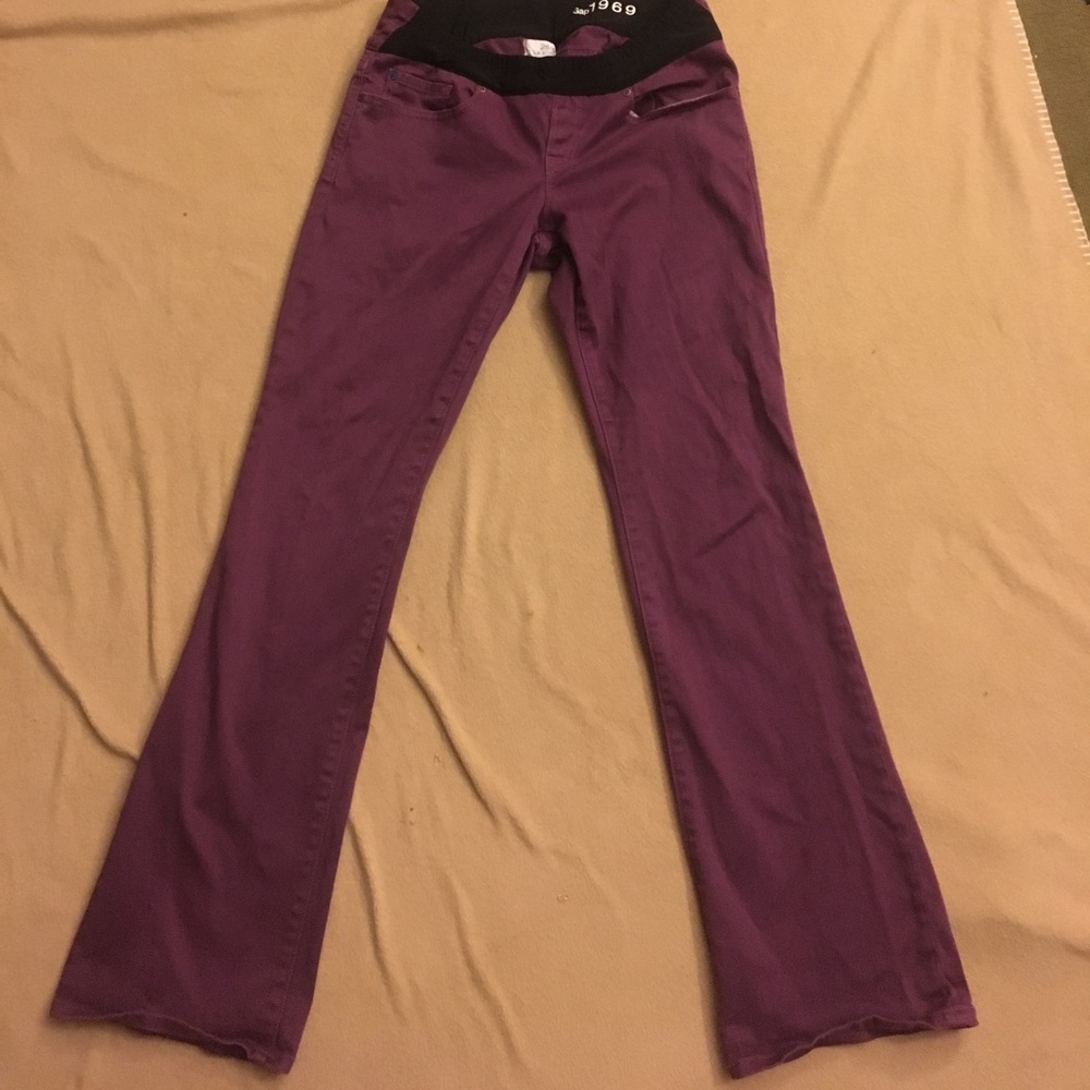 Gap Maternity Slim Boot Purple Jeans - size 6