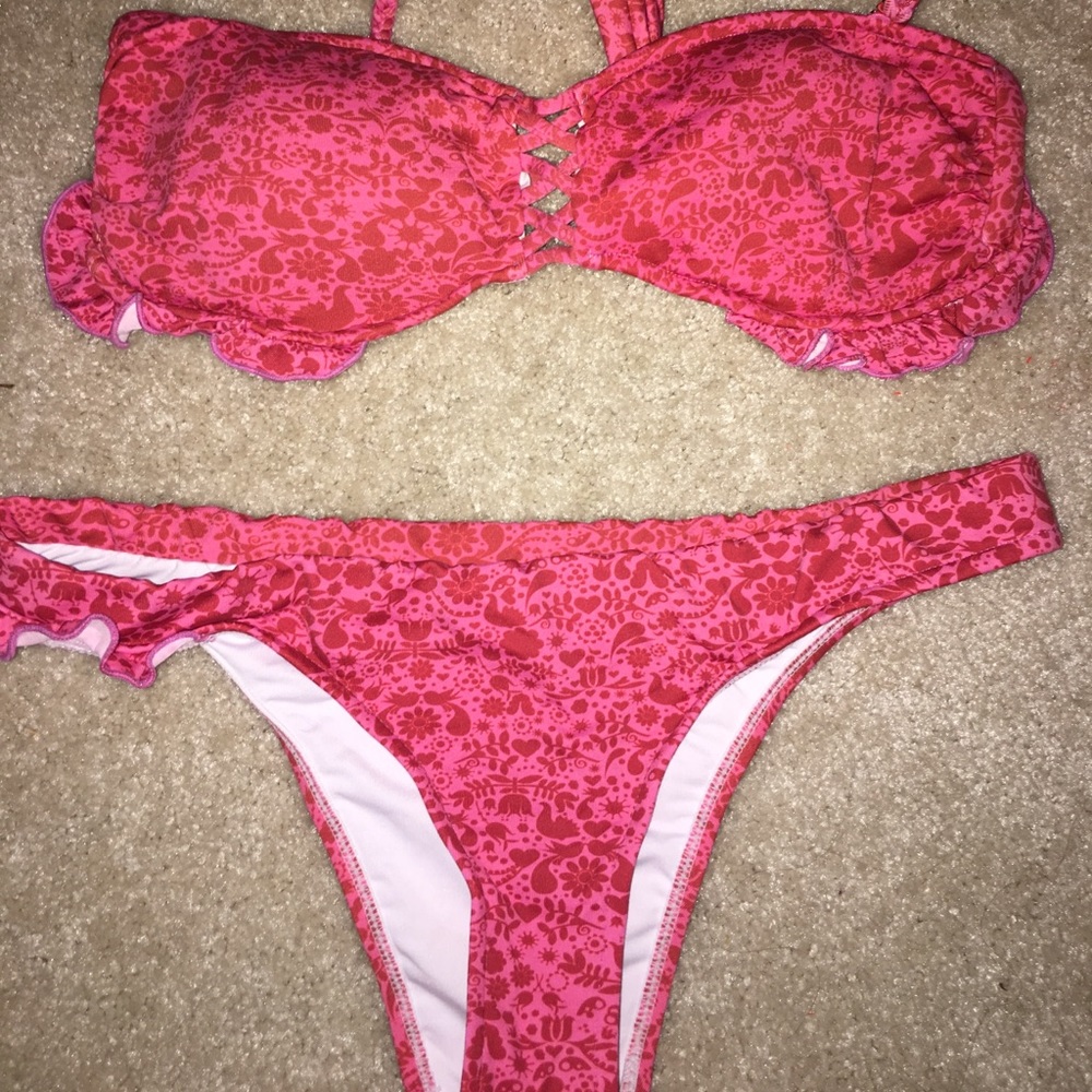 Brynja Pink Prinited Bikini Set