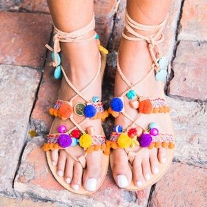 MIA Pom Pom Sandals