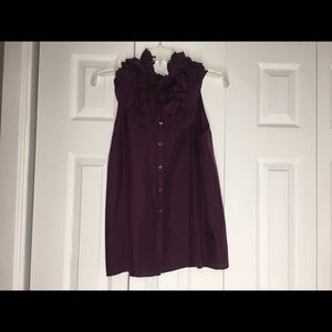 J. Crew ruffle neck button down blouse