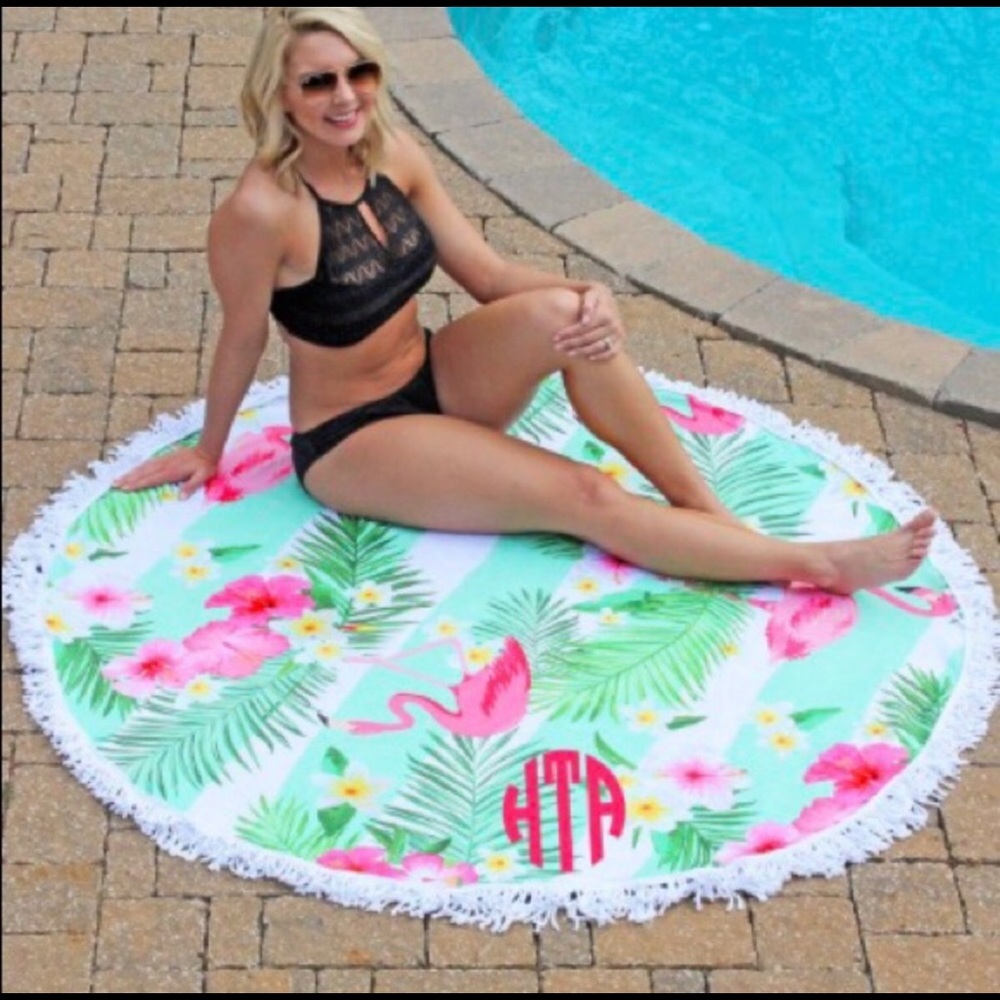Flamingo Tropical Throw/Cover-up 🌸