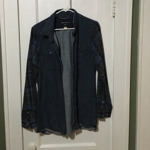 Men's Jean and Plaid button down shirt