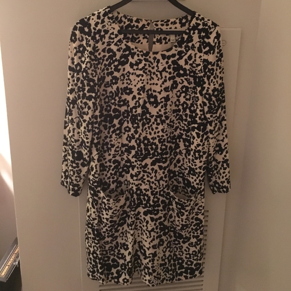 J.Crew Snow Leopard Shift With Pockets