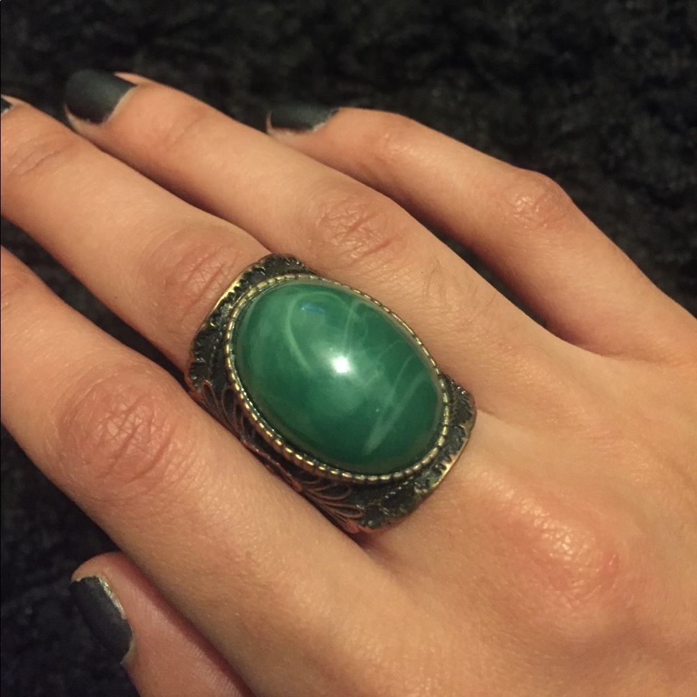 Emerald Green Statement Ring