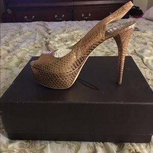Brian Atwood platform sling back..