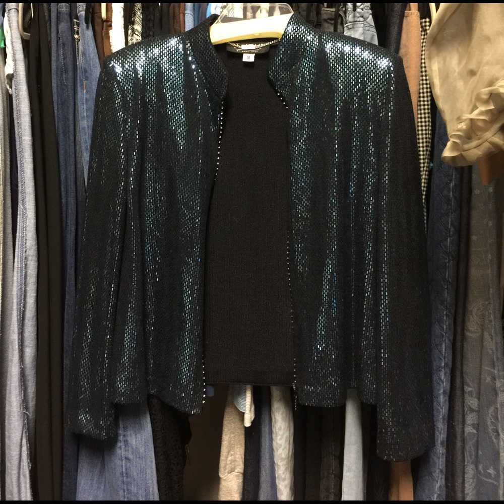 St. John Couture Vintage Blue Pailettes ROCK!  10