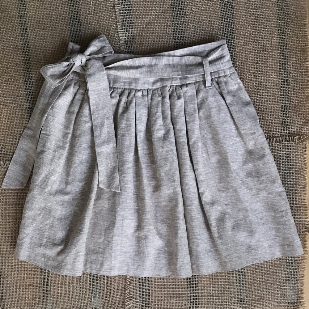 Khaki Pleated Skirt Pockets