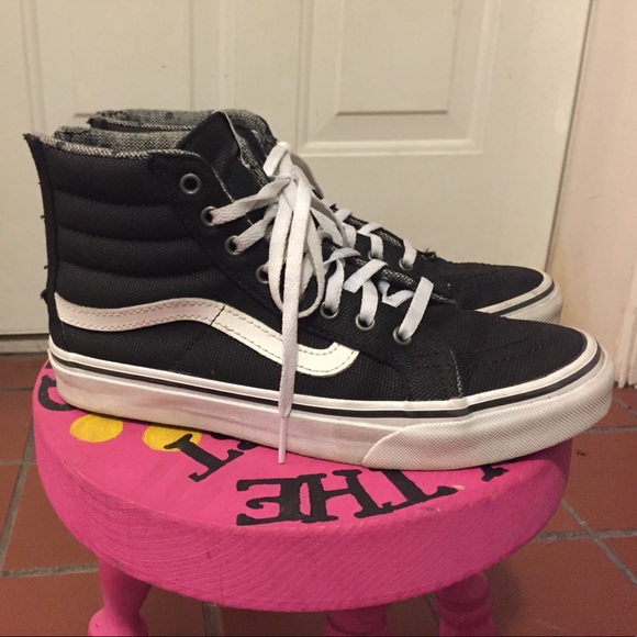 Vans Shoes - 🔥SOLD🔥 Black and White Sk8-Hi with Zipper Back