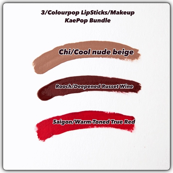 💋Just In/Colourpop KaePop/3 LipStick Bundle - Picture 3 of 8