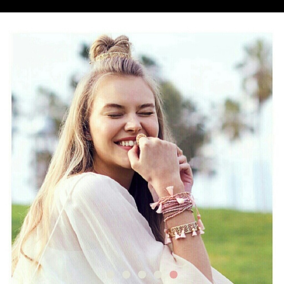 New Lattice Tassel Bun Cuff by Chloe&Isabel