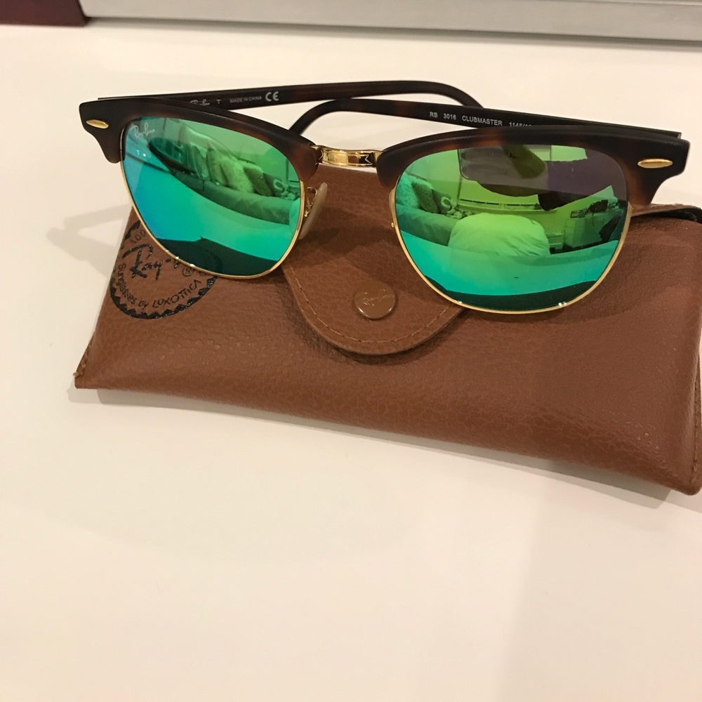 ray ban green tinted sunglasses