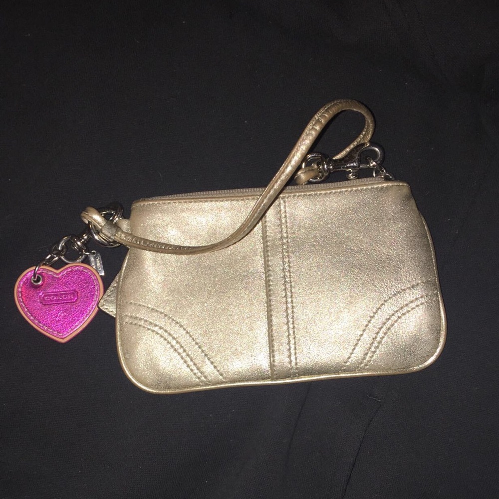 Gold Coach Wristlet