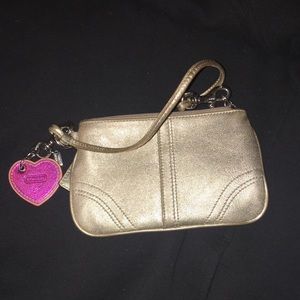 Gold Coach Wristlet
